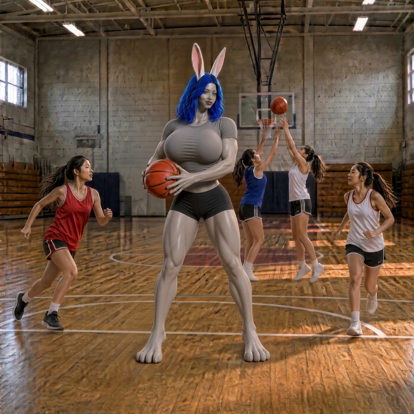 Pamela Anderson Teen Highschool basketball